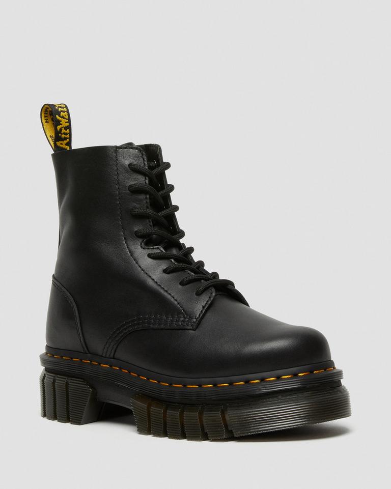 Dr Martens Audrick Nappa Leather Platform Støvletter Dame Svarte | 05291-IUVR