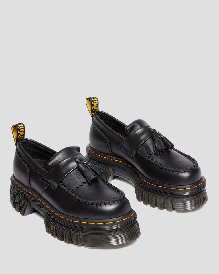 Dr Martens Audrick Nappa Lux Platform Loafers Dame Svarte | 75968-LTAC