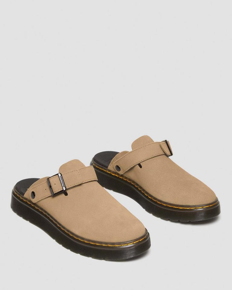 Dr Martens Carlson Suede Casual Slingback Mules Dame Brune | 81274-RYXL