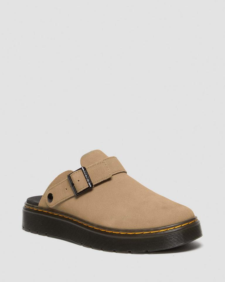 Dr Martens Carlson Suede Casual Slingback Mules Dame Brune | 81274-RYXL