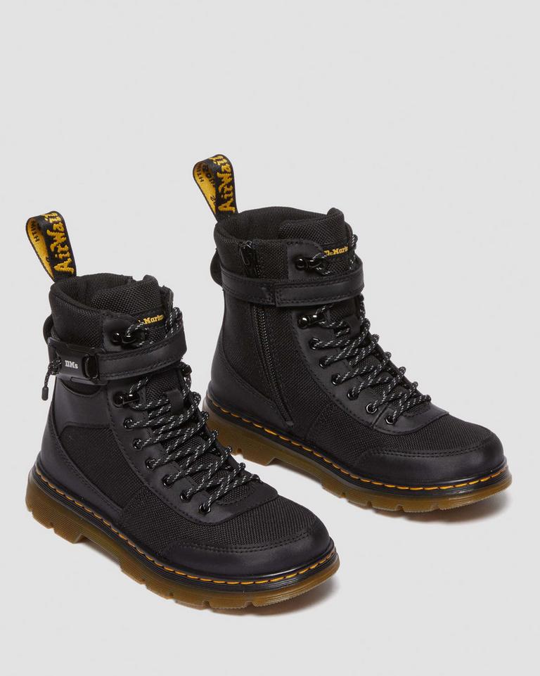 Dr Martens Combs Tech Extra Tough Poly Fritidsstøvler Barn Svarte | 63902-ILFS