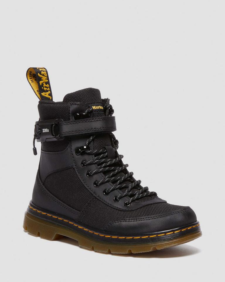 Dr Martens Combs Tech Extra Tough Poly Fritidsstøvler Barn Svarte | 63902-ILFS