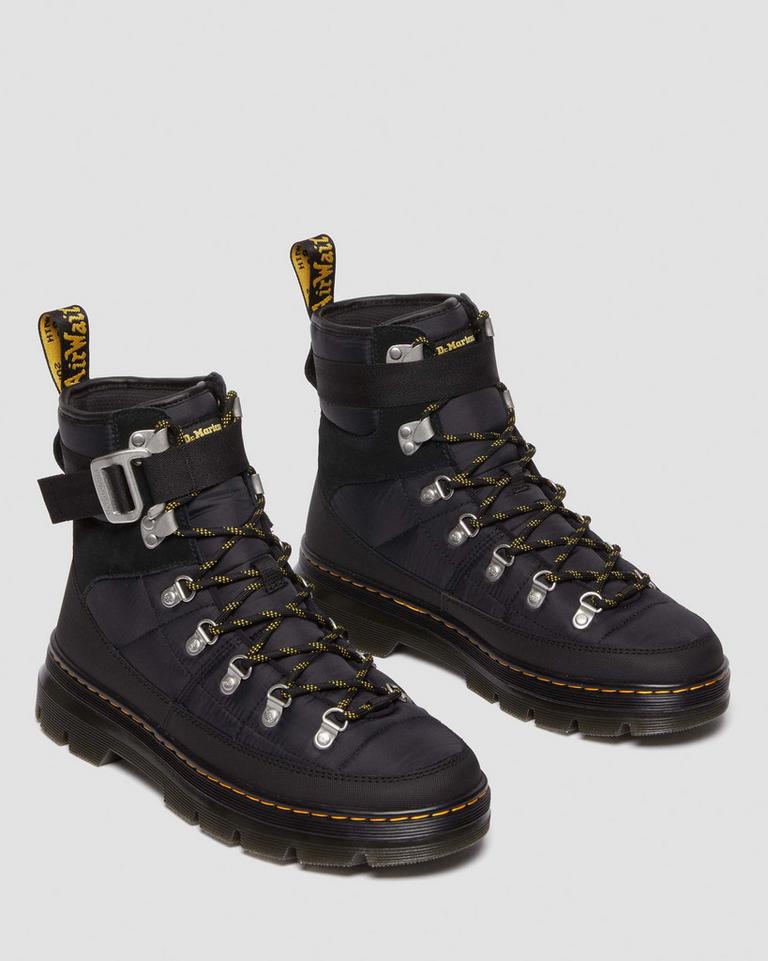 Dr Martens Combs Tech Quilted Fritidsstøvler Dame Svarte | 59824-KBVA