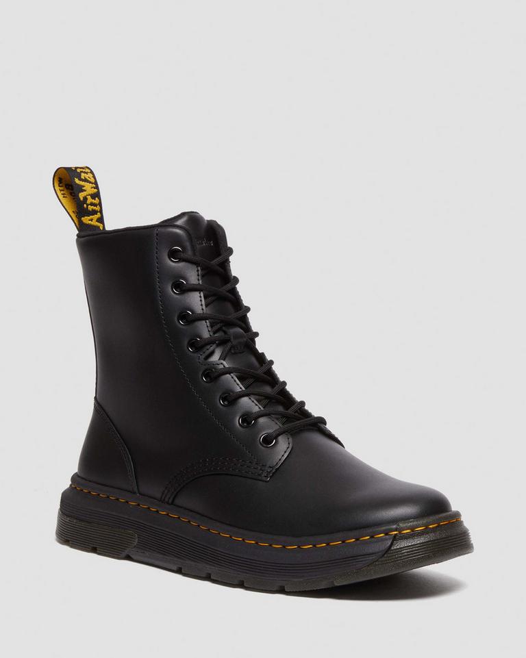 Dr Martens Crewson Classic Leather Everyday Fritidsstøvler Dame Svarte | 61740-GAMV