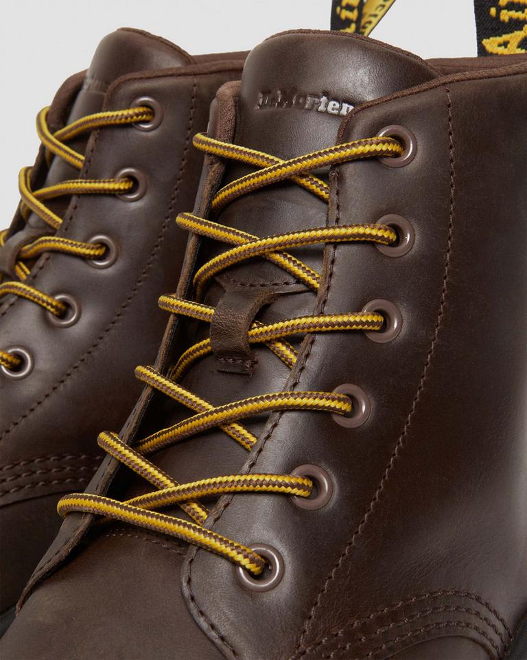 Dr Martens Crewson Crazy Horse Leather Fritidsstøvler Dame Mørke Brune | 78631-WAJI