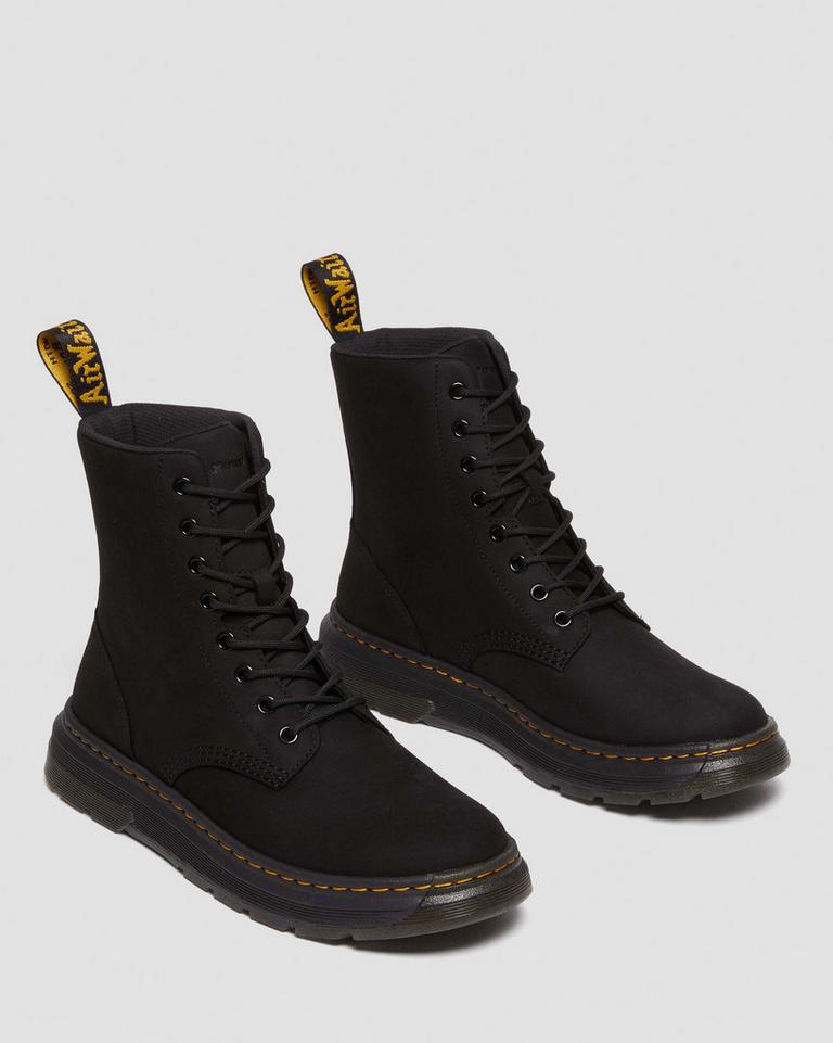 Dr Martens Crewson Nubuck Leather Everyday Fritidsstøvler Dame Svarte | 87345-TKEN