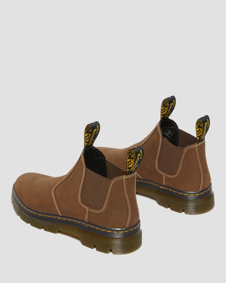 Dr Martens Hardie II Leather Chelsea Work Chelsea Støvler Dame Pisket Krem | 97564-WNFU