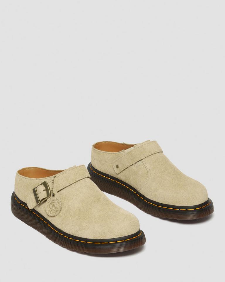 Dr Martens Isham Desert Oasis Suede Mules Dame Beige | 86921-NGUO