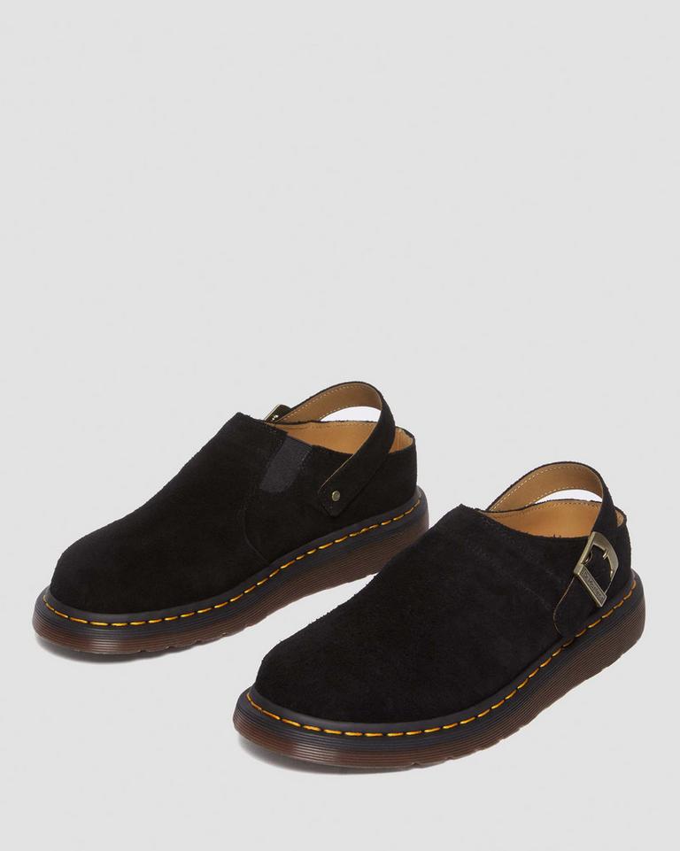 Dr Martens Isham Desert Oasis Suede Mules Dame Svarte | 48593-VGSB