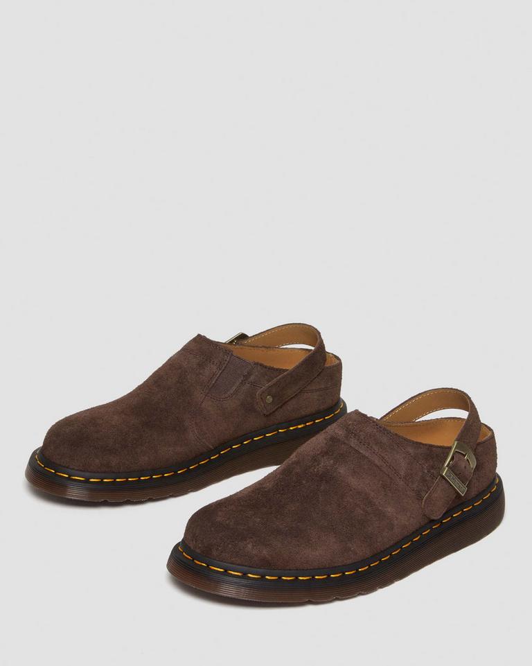 Dr Martens Isham Desert Oasis Suede Mules Herre Mørke Brune | 12978-CVDE