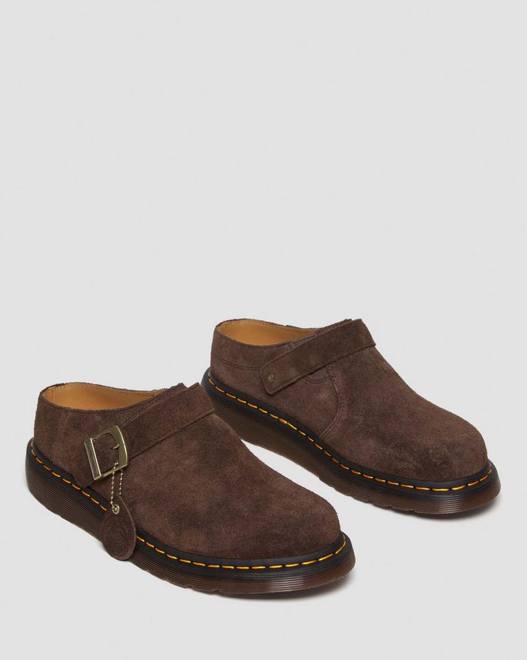 Dr Martens Isham Desert Oasis Suede Mules Herre Mørke Brune | 12978-CVDE