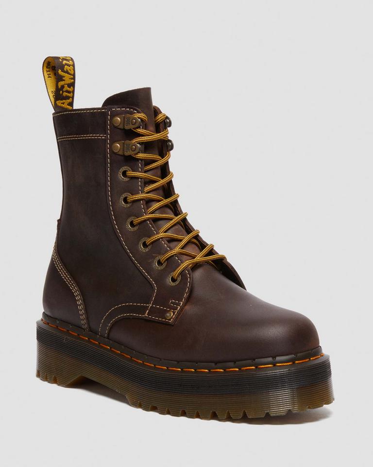 Dr Martens Jadon Boot Arc Crazy Horse Støvletter Dame Brune | 69451-VTAU