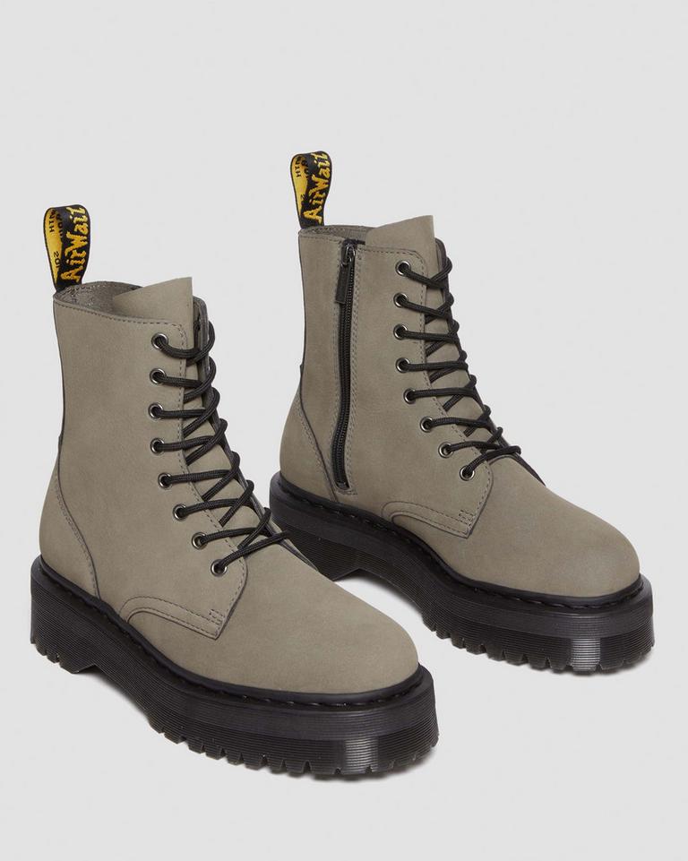 Dr Martens Jadon Boot Milled Nubuck Støvletter Dame Grå | 37401-BSCZ