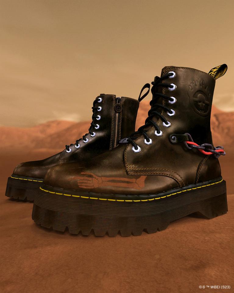 Dr Martens Jadon Boot WB Mad Max Leather Støvletter Dame Mørke Grå Brune | 20194-XVLO