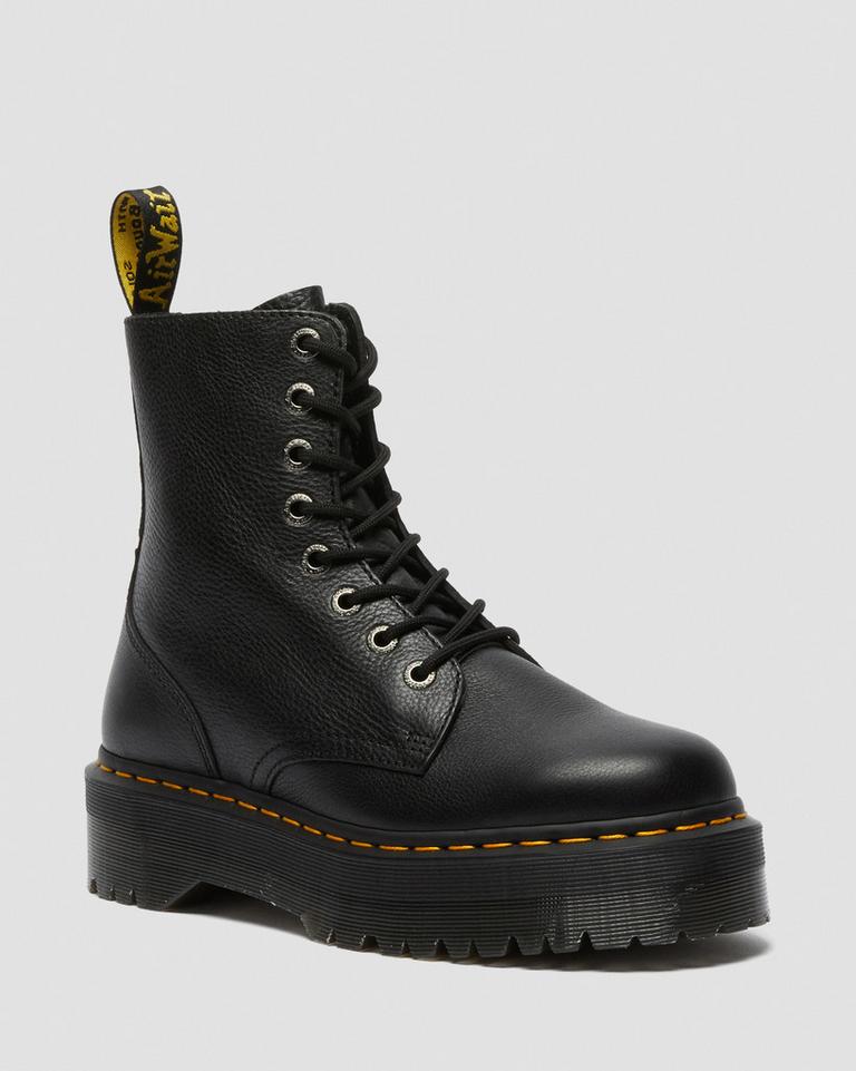 Dr Martens Jadon III Boot Pisa Leather Støvletter Dame Svarte | 28107-LQDA