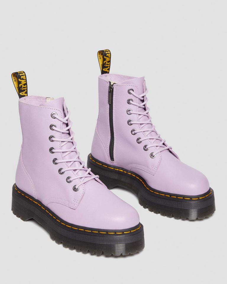 Dr Martens Jadon III Boot Pisa Leather Støvletter Dame Lilla | 48730-PAQM