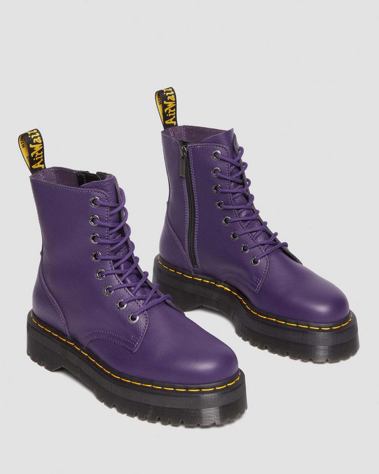 Dr Martens Jadon III Boot Pisa Leather Støvletter Dame Lilla | 74109-AUMN