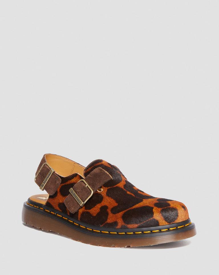 Dr Martens Jorge Made in England Hair On Slingback Mules Herre Brune | 08927-IRNW