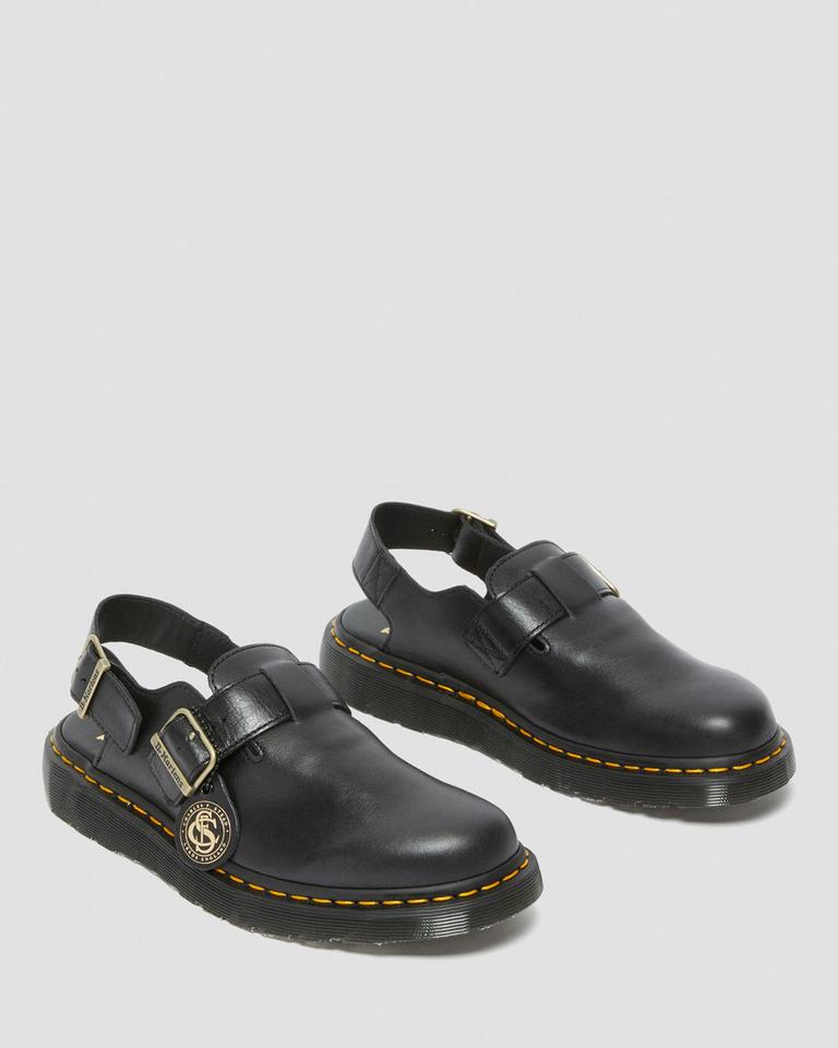 Dr Martens Jorge Made in England Leather Slingback Mules Dame Svarte | 08245-SPMK