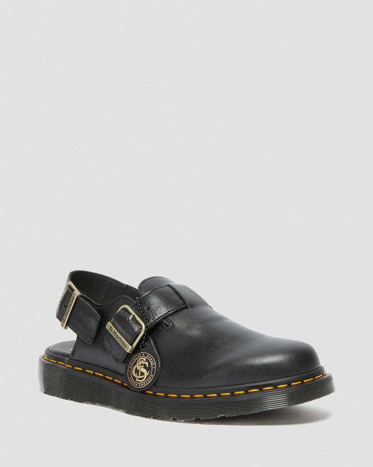 Dr Martens Jorge Made in England Leather Slingback Mules Dame Svarte | 08245-SPMK