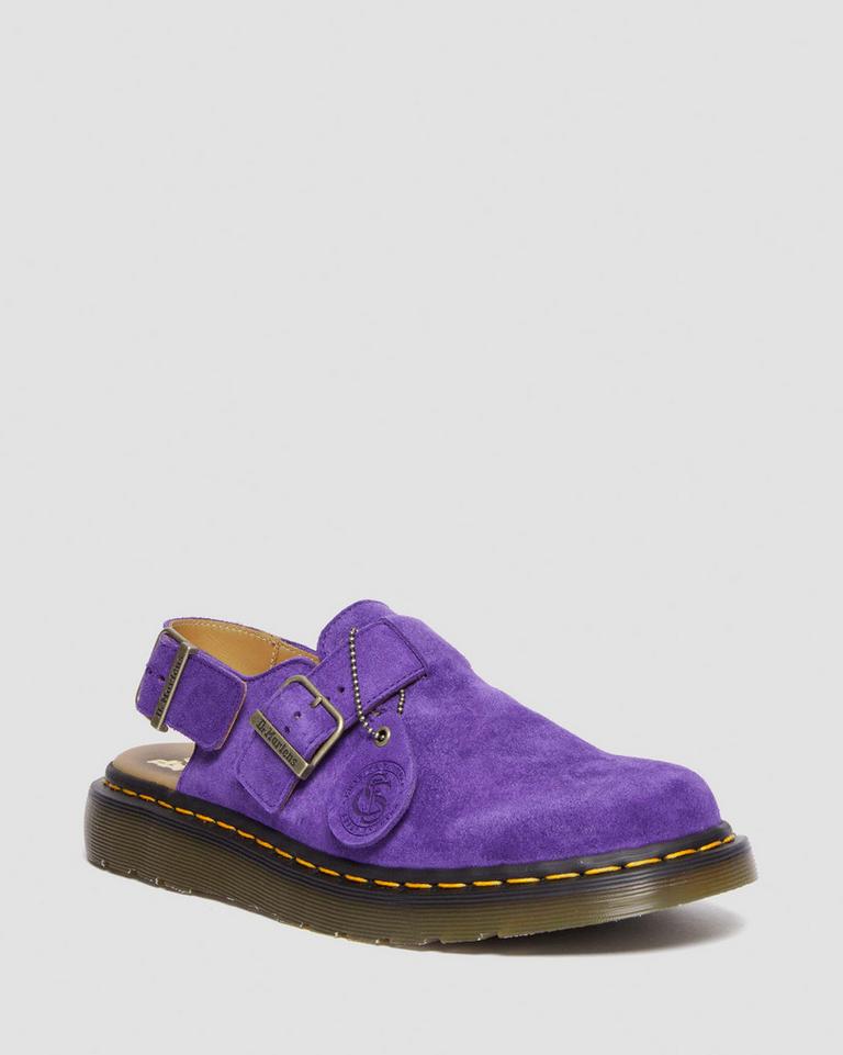 Dr Martens Jorge Made in England Suede Slingback Mules Dame Lilla | 56819-SZPL