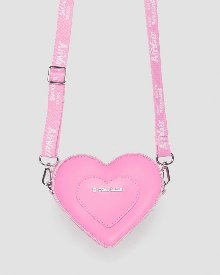 Dr Martens Mini Heart Shaped Crossbody Veske Rosa | 43057-INAB