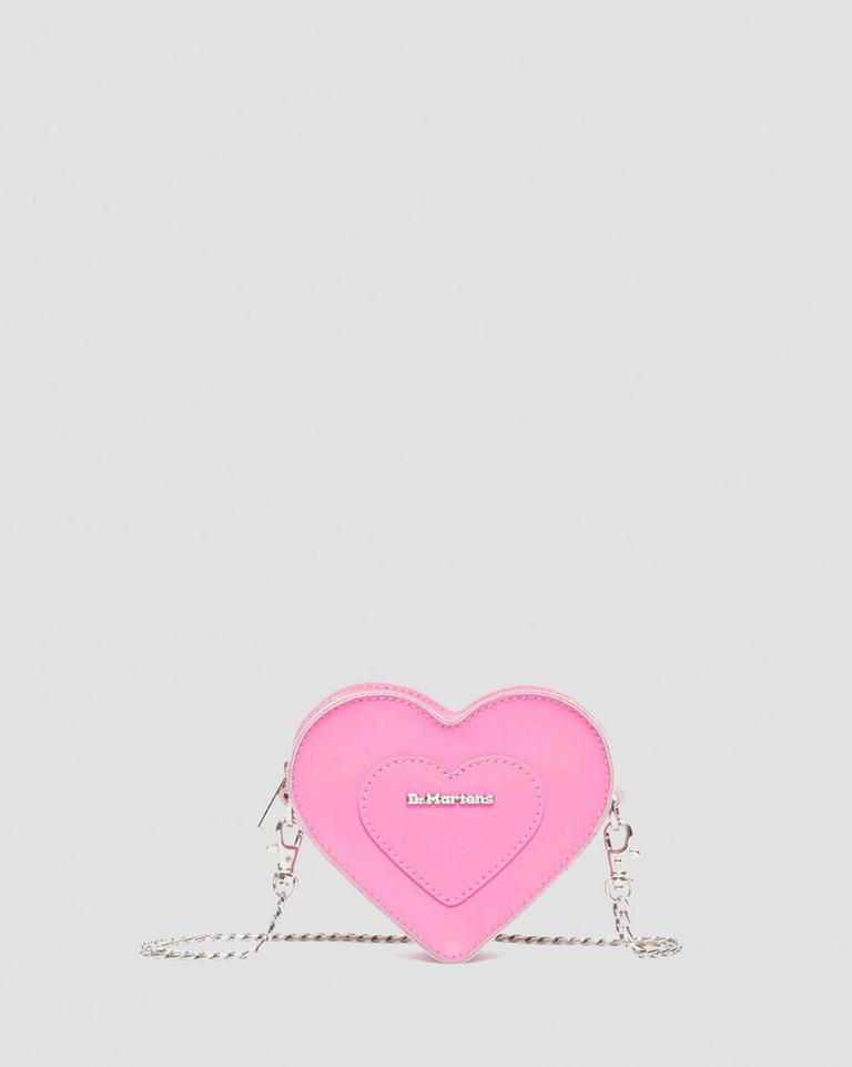 Dr Martens Mini Heart Shaped Crossbody Veske Rosa | 43057-INAB