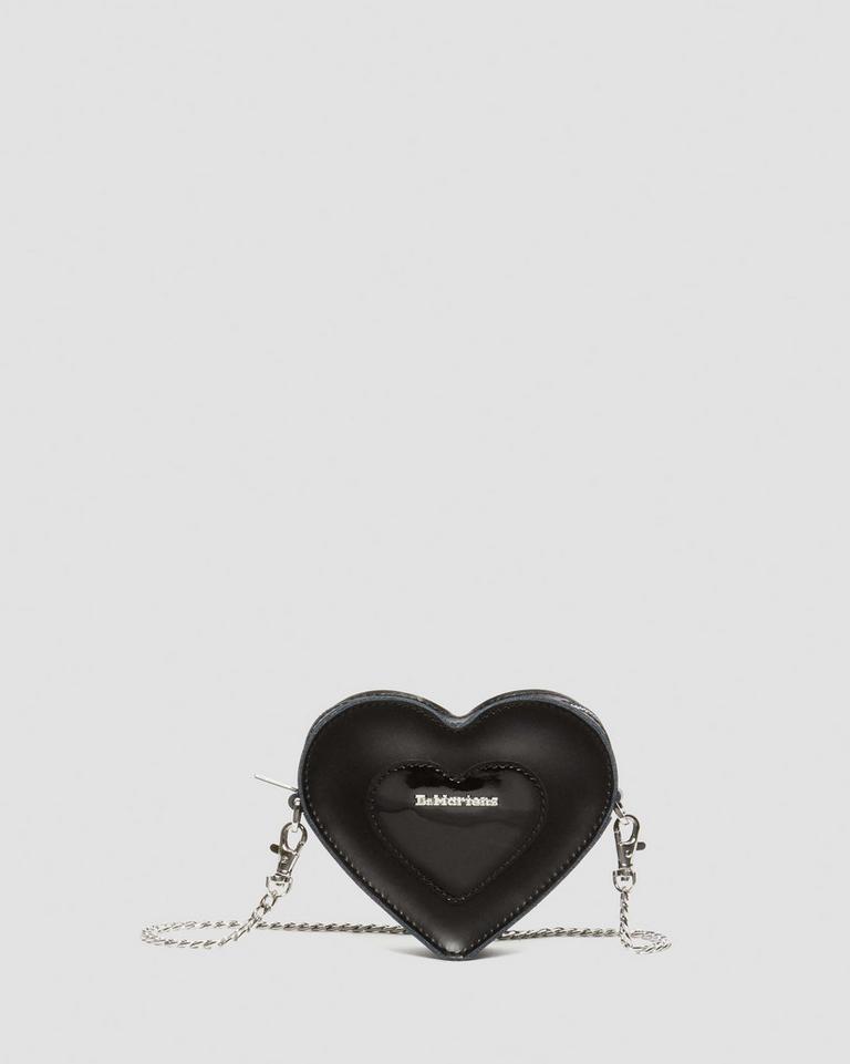 Dr Martens Mini Heart Shaped Kiev Crossbody Veske Svarte | 46781-LKTO