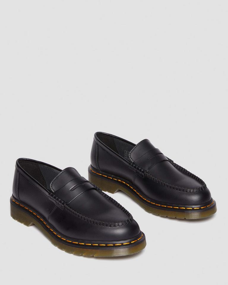 Dr Martens Penton Smooth Leather Loafers Dame Svarte | 20381-USVA