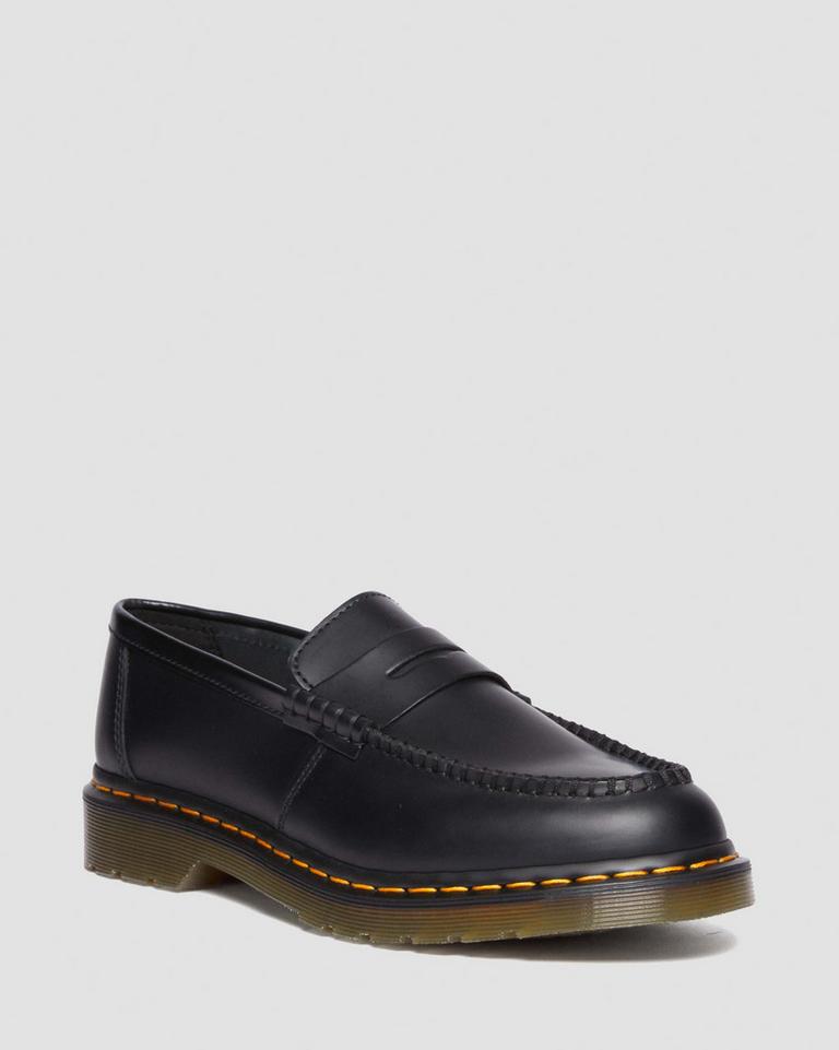 Dr Martens Penton Smooth Leather Loafers Dame Svarte | 20381-USVA