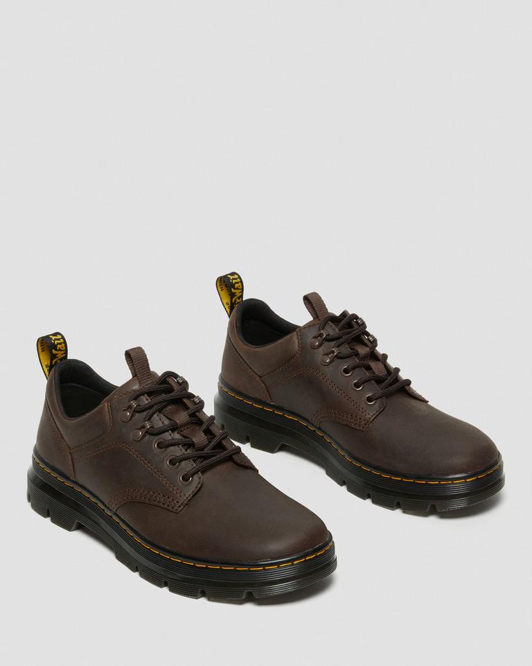 Dr Martens Reeder Crazy Horse Leather Brukssko Herre Mørke Brune | 94650-UTJR