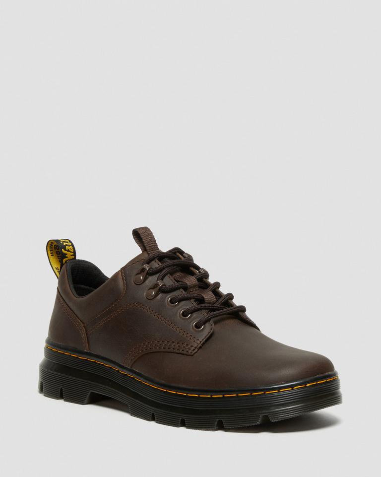 Dr Martens Reeder Crazy Horse Leather Brukssko Herre Mørke Brune | 94650-UTJR