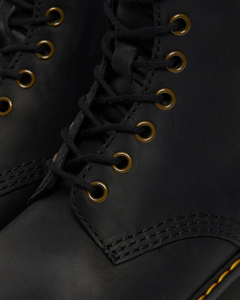 Dr Martens Shriver Hi Wyoming Leather Chelsea Støvler Dame Svarte | 71935-OHEU