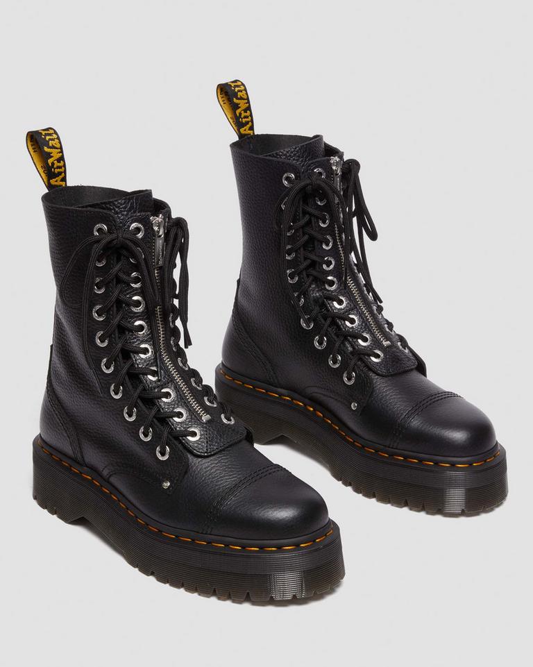 Dr Martens Sinclair Hi Milled Nappa Leather Platform Støvler Herre Svarte | 69853-OUYX