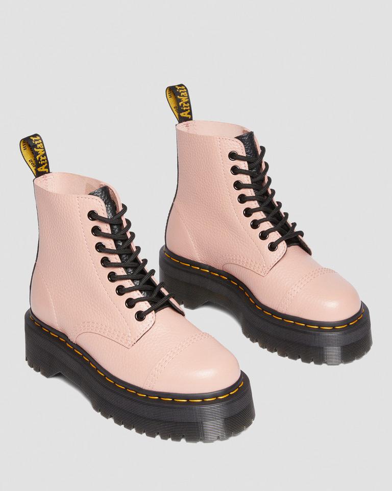 Dr Martens Sinclair Milled Nappa Leather Platform Støvler Dame Korall Beige | 60973-LTCG