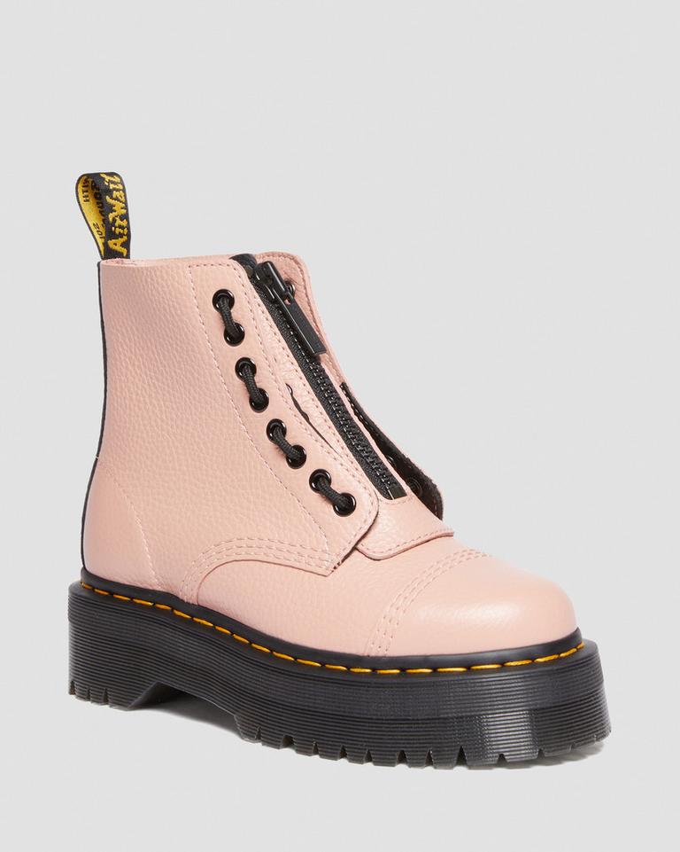 Dr Martens Sinclair Milled Nappa Leather Platform Støvler Dame Korall Beige | 60973-LTCG