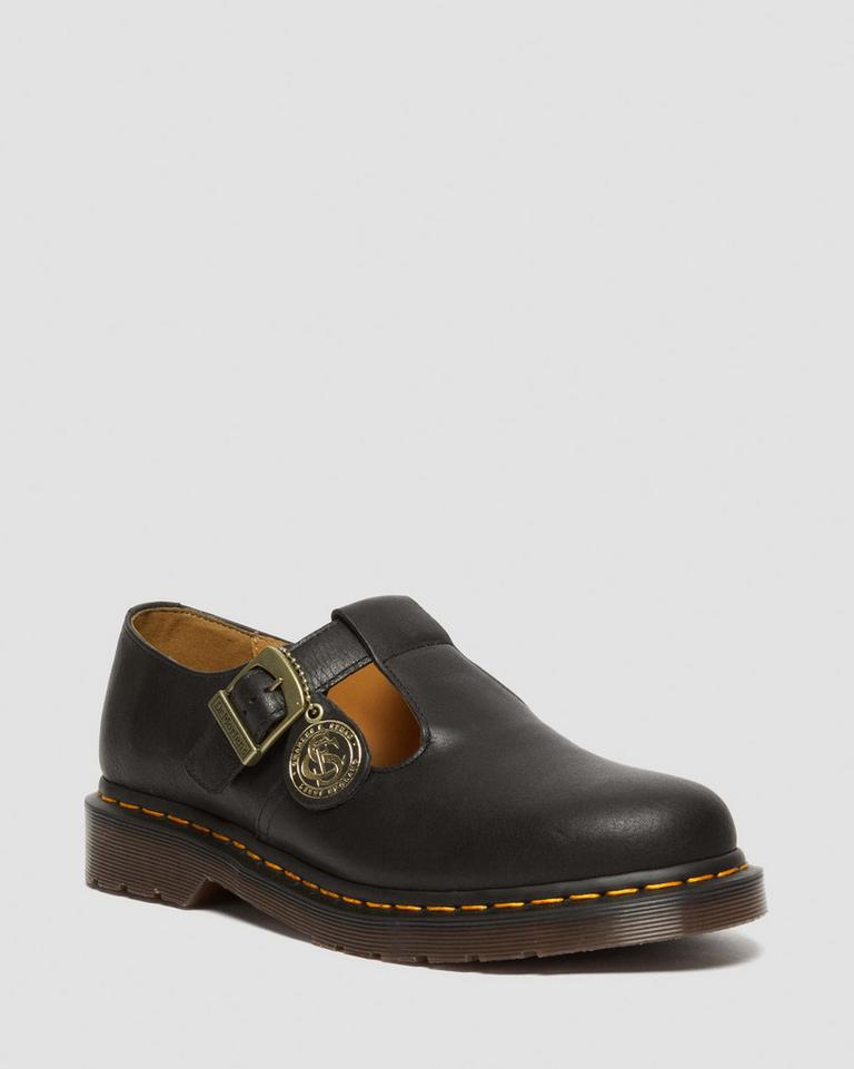 Dr Martens T-Bar Regency Leather Mary Jane Sko Dame Svarte | 43086-KVUP