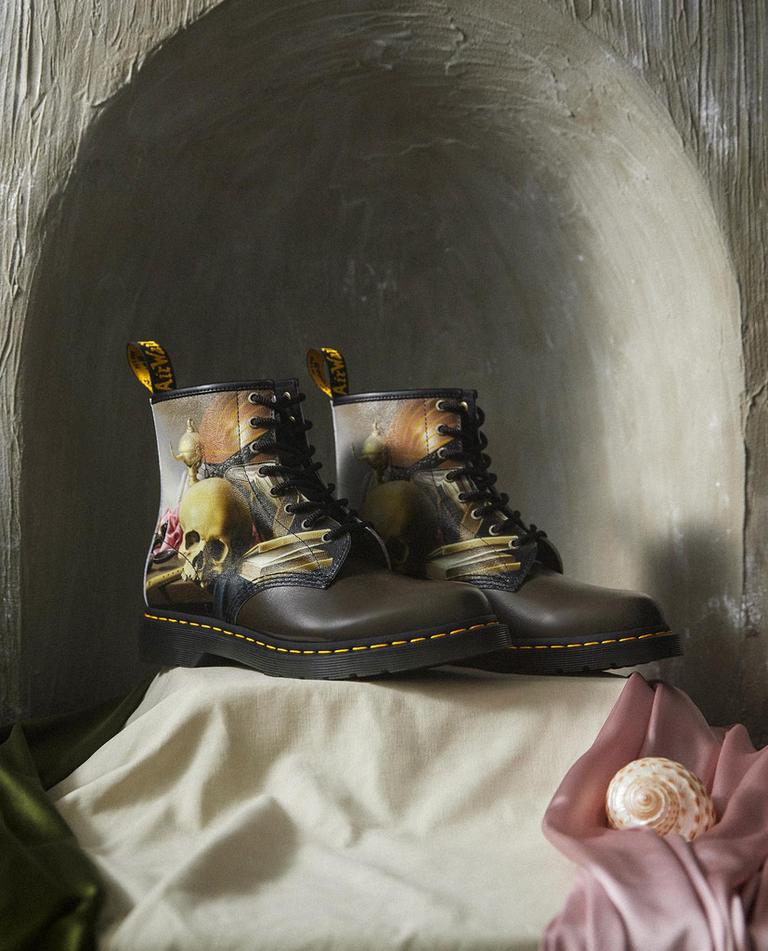 Dr Martens The National Gallery 1460 Harmen Steenwyck Leather Støvletter Dame Multicolor | 53847-IBNK