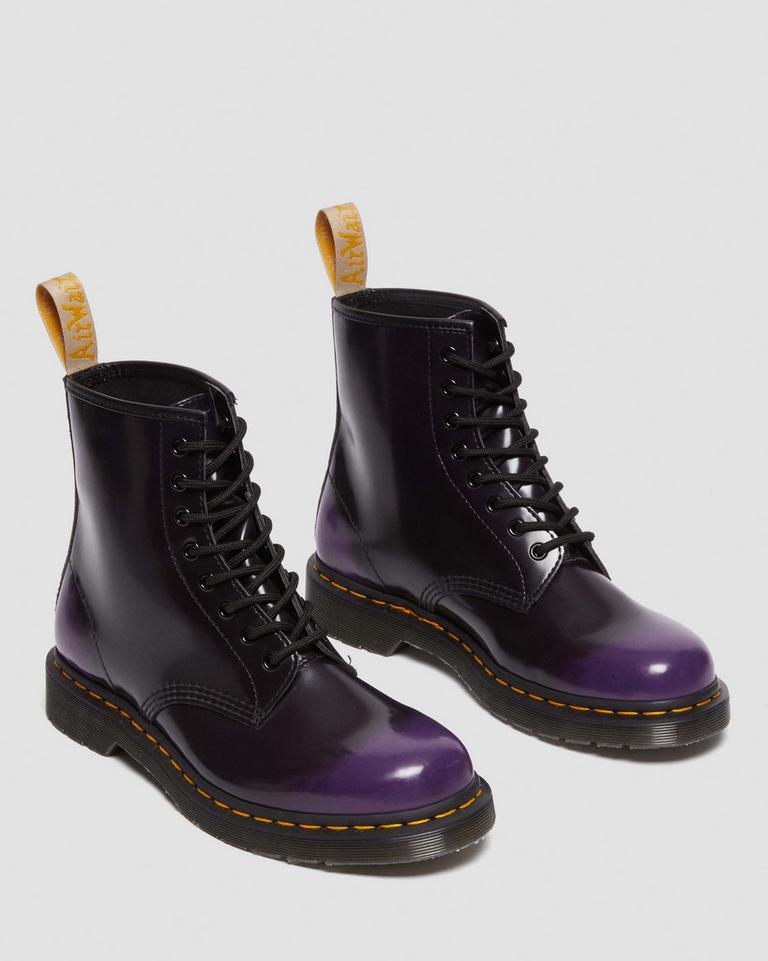 Dr Martens Vegan 1460 Støvletter Dame Svarte Lilla | 86512-MDXG