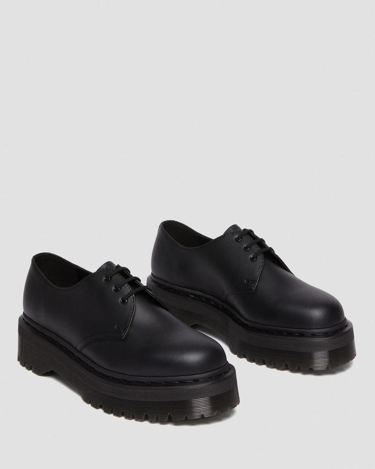 Dr Martens Vegan 1461 Mono Felix Platform Sko Dame Svarte | 24056-RCUM