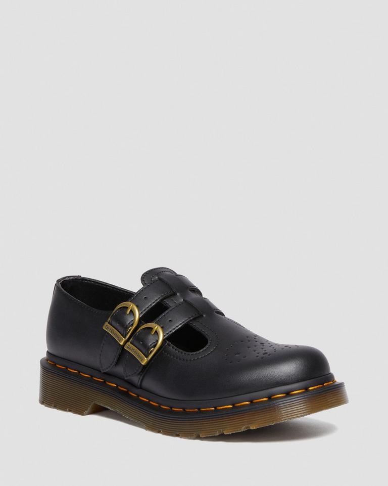 Dr Martens Vegan 8065 Felix Mary Jane Sko Dame Svarte | 03147-WHAX