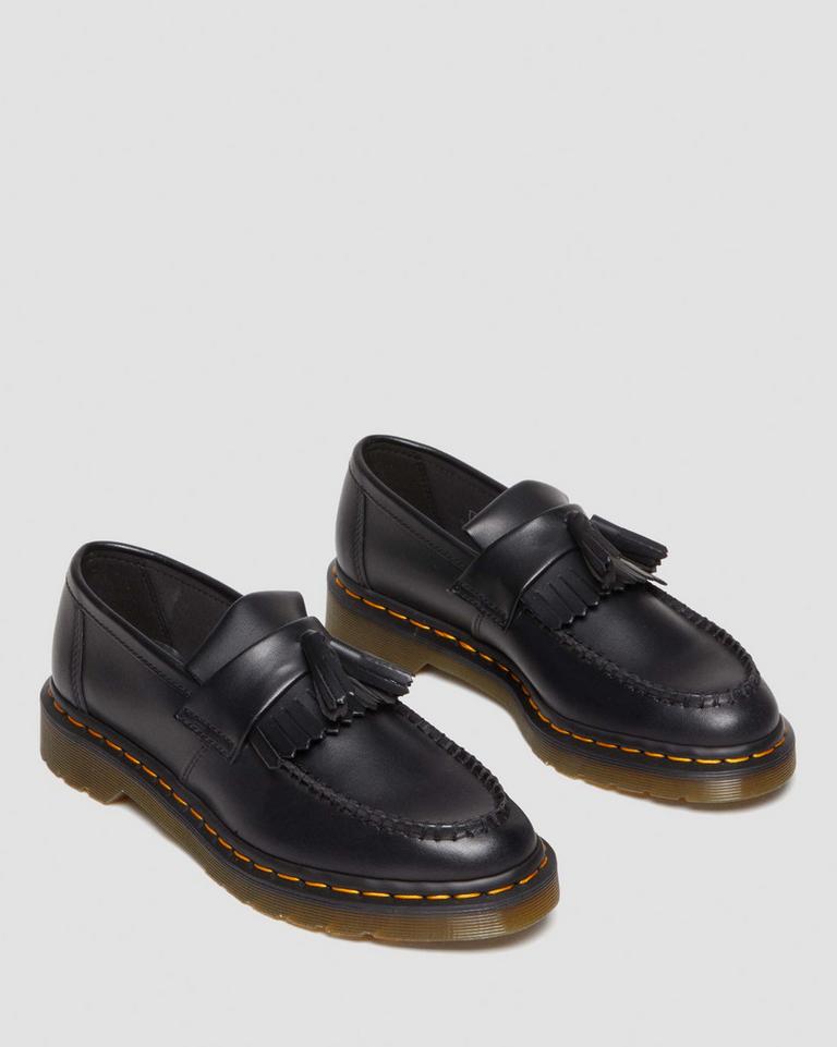 Dr Martens Vegan Adrian Felix Tassel Loafers Dame Svarte | 81397-QRVW